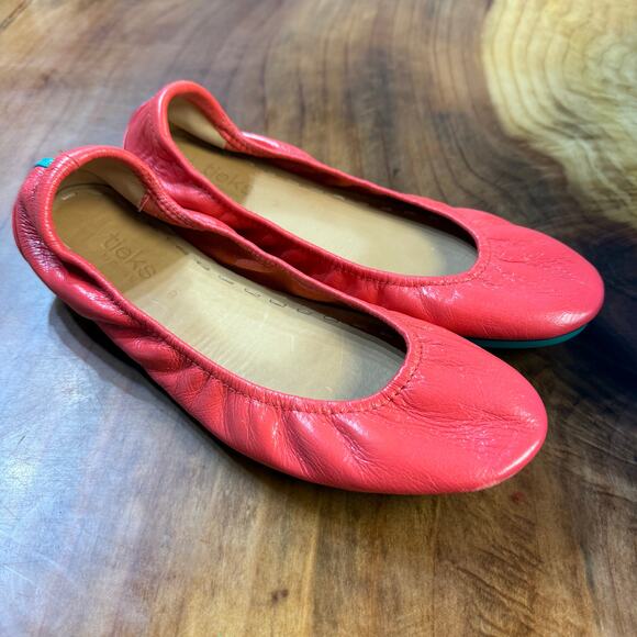 Tieks Women's Shoes Leather Slip on Flats 9 Women's Coral Pink Gavrieli - Picture 1 of 8